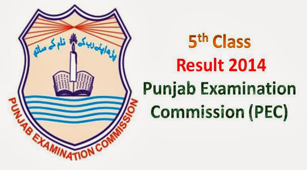 PEC 5th Class Result 2014