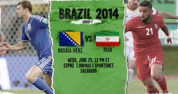 Bosnia vs Iran 2014 FIFA World Cup Match