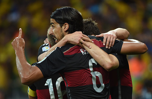 Midfielder Sami Khedira scored his first goal of this tournament