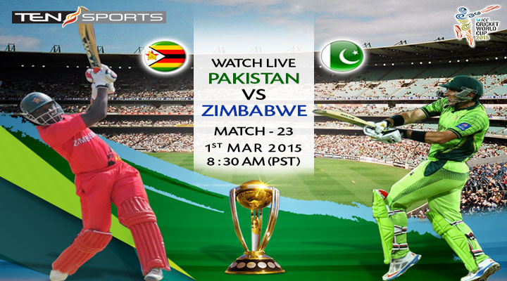 Pakistan vs Zimbabwe World CUp 2015 Match