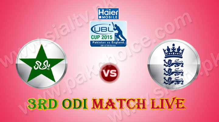 Pakistan vs England 3rd ODI Match 2015