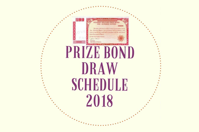 Prize Bond Draw Schedule 2018