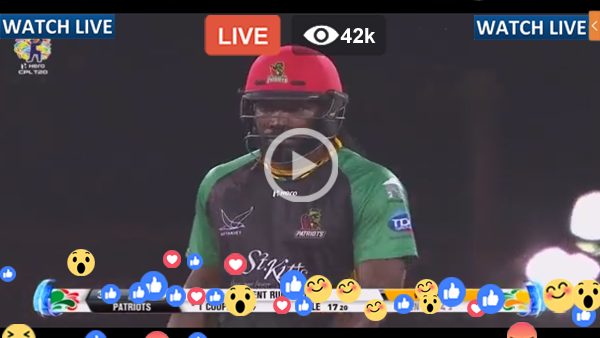 Chris Gayle CPL 2018 Live