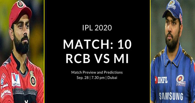RCB vs MI Playing 11 Prediction