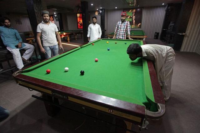 Muhammad Ikram Playing Snooker in Locality