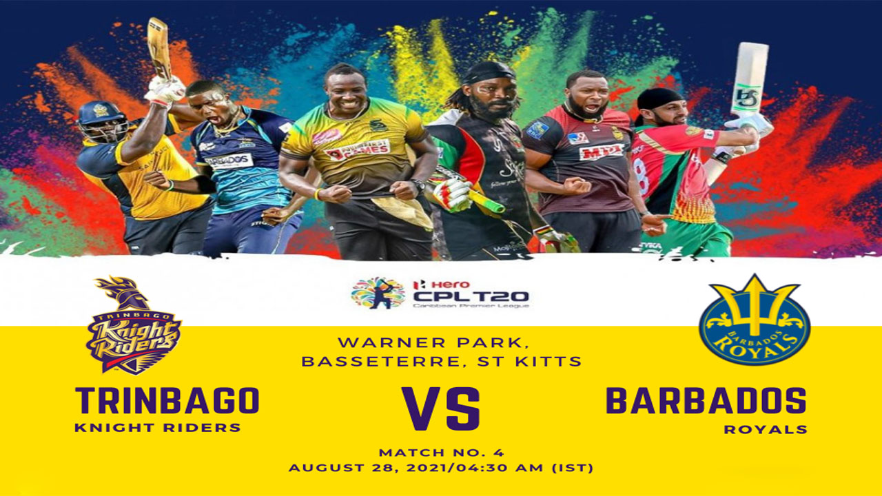 Trinbago Knight Riders vs Barbados Royals Live