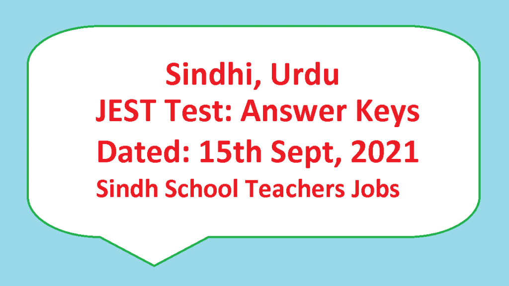 JEST Answer Keys 15th September 2021, Download Online