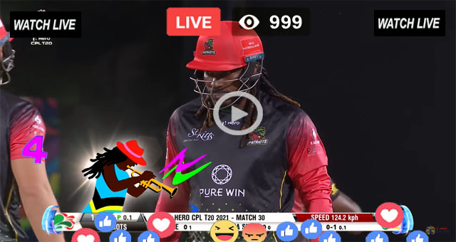 SNP Batting CPL Live Chris Gayle