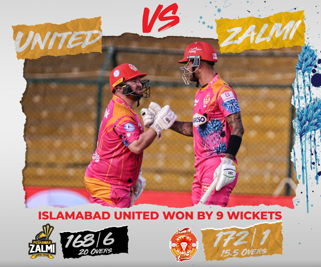 PSL 2022: Alex Hales, Paul Sterling leads Islamabad United to nine-wicket victory over Peshawar Zalmi