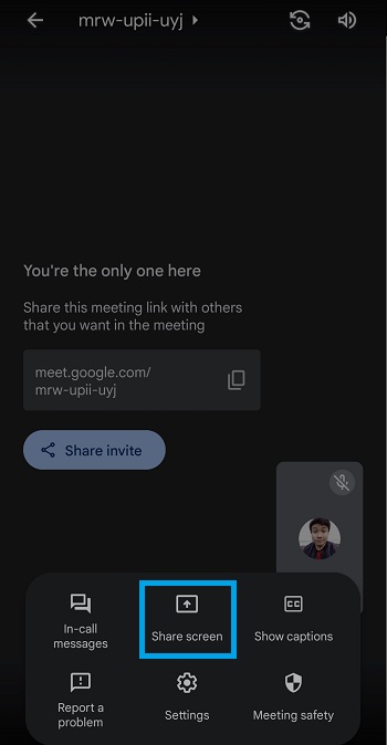 Google Meet Share Screen Button On Phone