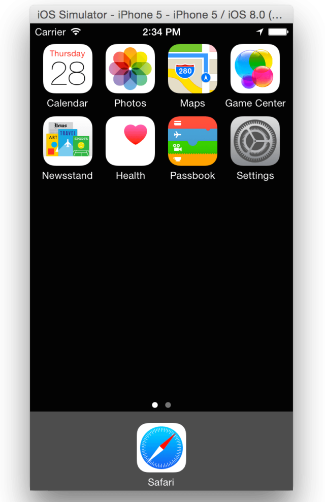 iOS Simulator in Xcode