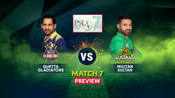 Quetta Gladiators vs Multan Sultans 7th match preview Quetta Gladiators vs Multan Sultans 7th match preview