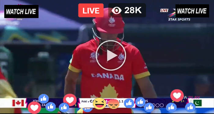 T20 World Cup 2024 Live Online – Pakistan vs Canada Live Free – PTV Sports HD Live Match – Pakistan vs Canada Live – T20 World Cup 2024 22nd Match Today Online
