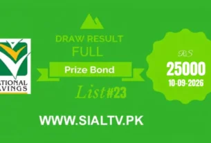 25000 Premium Prize Bond Draw Result Today 10 September 2026 Quetta