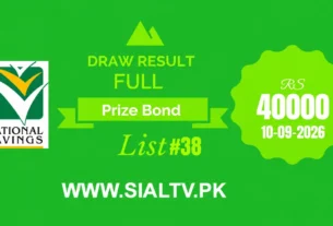40000 Premium Prize Bond Draw Result Today 10 September 2026 Sialkot